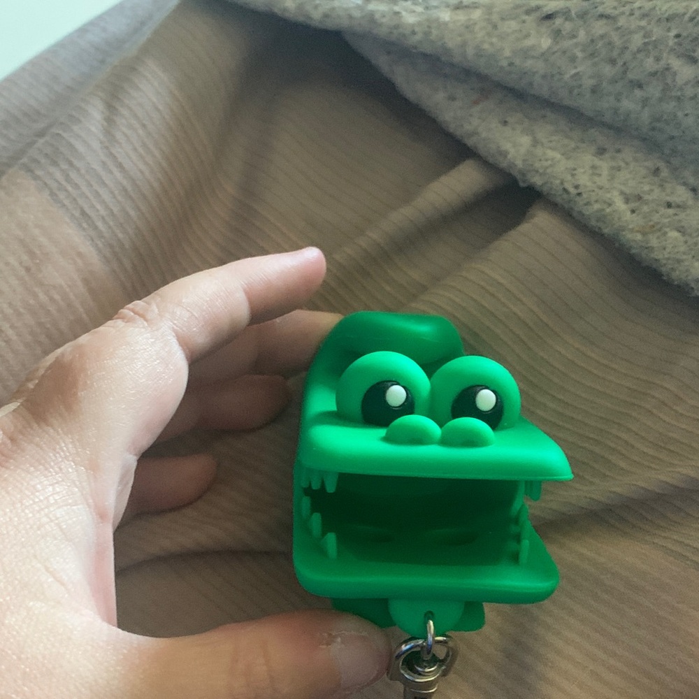 Green Crocodile Keychain